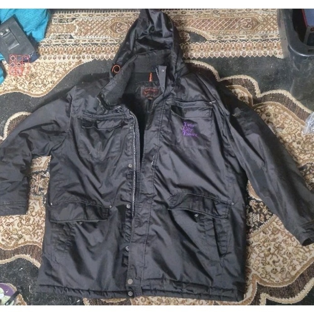 Hawke & Co Black‎ Hooded Jacket XXL Insulated Winter Work Coat